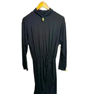 Fraiche by J women’s ruched turtleneck 
dress black M